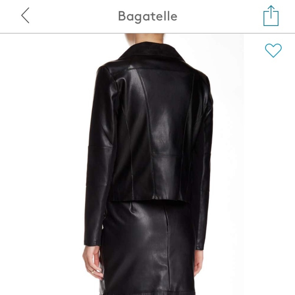 🆕🖤 BAGATELLE Drape Faux Leather & Suede Jacket - Picture 2 of 4